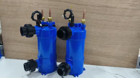 Heat Exchanger Shell and Tube Titanium Coil in Shell Aquarium Swimming Pool Fish Tank Evaporator Water Chiller