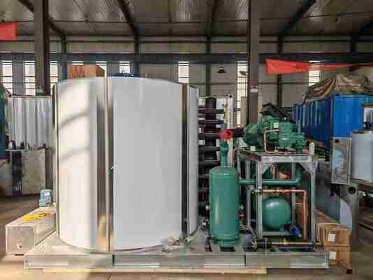 Ecoice 5-Ton Ice Machine Stainless Steel Automatic water cooling Industrial Commercial Ice Flake Machine for Fish Markets