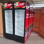upright glass door beverage display cooler and refrigeration display cabinet