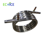Leak Proof Double Wall Corrugated Pipe Copper Coaxial Coil Condenser for Heat Pump in Food Processing