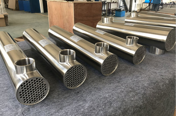 Custom Stainless Steel 316 Shell & Tube Tubular Heat Exchanger for Swimming Pool For Fast Heating